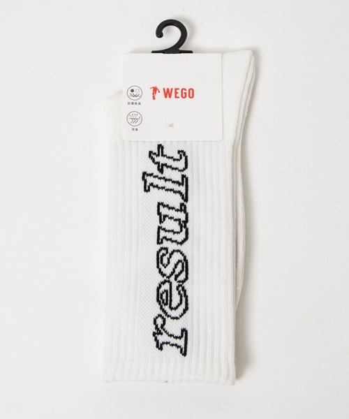 WEGO（ウィゴー）の「WEGO/resultロゴソックス（ソックス/靴下・レディース・ホワイト/ブラック/レッド/キャメル・FREE）」の7枚目の写真
