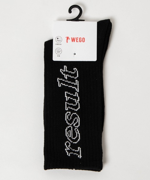 WEGO（ウィゴー）の「WEGO/resultロゴソックス（ソックス/靴下・レディース・ホワイト/ブラック/レッド/キャメル・FREE）」の6枚目の写真