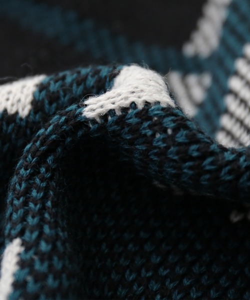 kOhAKU（コハク）の「『アシメチェック柄ニットカーディガン』（カーディガン/ボレロ・レディース・ブラック・1/2）」の9枚目の写真