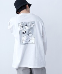 【SPOC STORE】シティポップ/ルーティンイラスト バックプリントロンT