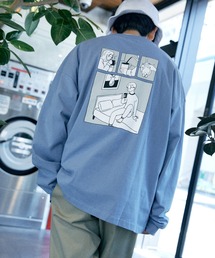 【SPOC STORE】シティポップ/ルーティンイラスト バックプリントロンT