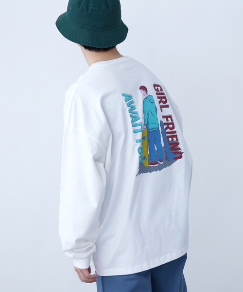 SPOC STORE(スポックストア)の「【SPOC STORE】シティポップ/ルーティンイラスト バックプリントロンT(Tシャツ/カットソー・メンズ・ホワイト系その他/ブラック系その他/ベージュ系その他/グリーン系その他/ブルー系その他/ホワイト系その他2/ホワイト系その他3/ホワイト系その他4/ベージュ系その他2/グリーン系その他2/ブルー系その他2/ブルー系その他3・M/L)」の18枚目の写真