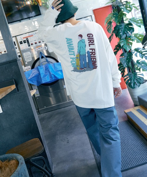 SPOC STORE(スポックストア)の「【SPOC STORE】シティポップ/ルーティンイラスト バックプリントロンT(Tシャツ/カットソー・メンズ・ホワイト系その他/ブラック系その他/ベージュ系その他/グリーン系その他/ブルー系その他/ホワイト系その他2/ホワイト系その他3/ホワイト系その他4/ベージュ系その他2/グリーン系その他2/ブルー系その他2/ブルー系その他3・M/L)」の20枚目の写真