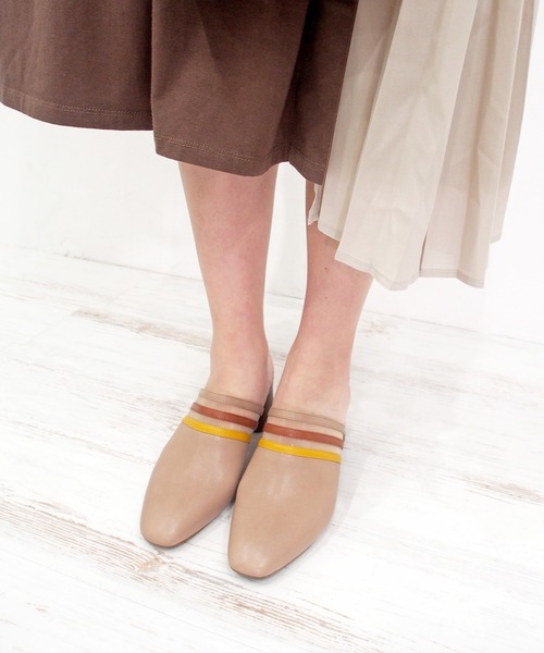 cava cava（サヴァサヴァ）の「チュールのラインがかわいいヒールアップミュール/cava cava (サヴァサヴァ)（パンプス・レディース・ブラック/ベージュ/オフホワイト・22.5cm/23.5cm/24.5cm/23.0cm/24.0cm）」の3枚目の写真