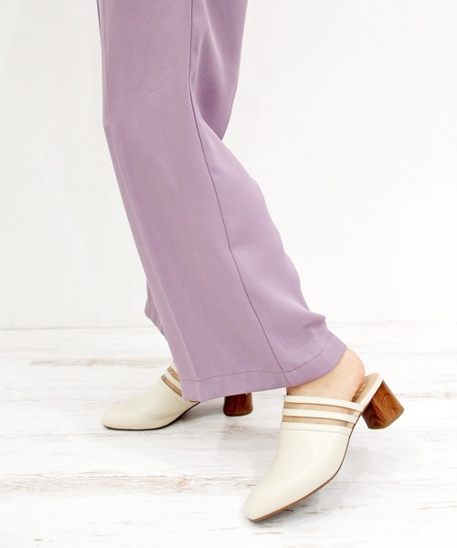 cava cava（サヴァサヴァ）の「チュールのラインがかわいいヒールアップミュール/cava cava (サヴァサヴァ)（パンプス・レディース・ブラック/ベージュ/オフホワイト・22.5cm/23.5cm/24.5cm/23.0cm/24.0cm）」の2枚目の写真