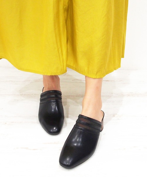 cava cava（サヴァサヴァ）の「チュールのラインがかわいいヒールアップミュール/cava cava (サヴァサヴァ)（パンプス・レディース・ブラック/ベージュ/オフホワイト・22.5cm/23.5cm/24.5cm/23.0cm/24.0cm）」の5枚目の写真