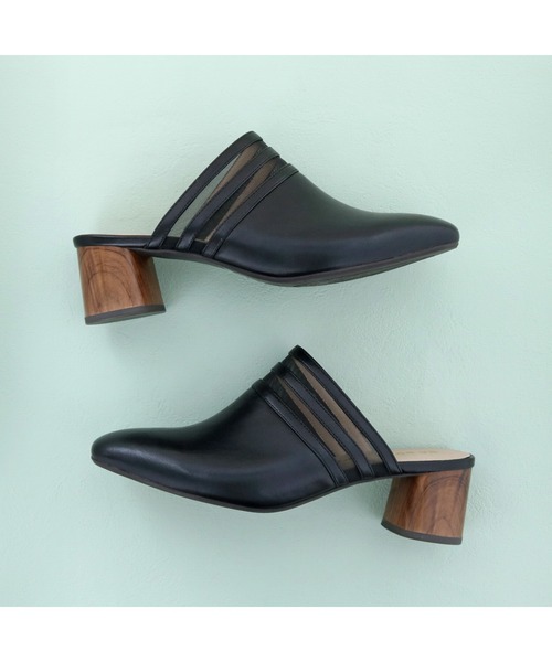 cava cava（サヴァサヴァ）の「チュールのラインがかわいいヒールアップミュール/cava cava (サヴァサヴァ)（パンプス・レディース・ブラック/ベージュ/オフホワイト・22.5cm/23.5cm/24.5cm/23.0cm/24.0cm）」の9枚目の写真