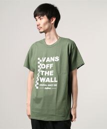 VANS ヴァンズ M CHECKER&BOLD S/STEE ショートスリーブ 121R1011600 KHAKI