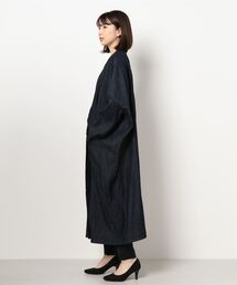 ミズイロインドmizuiroind デニムワイドコート ロング丈　美品 mizuiroind（ミズイロインド）の「デニムワイドコート（その他アウター