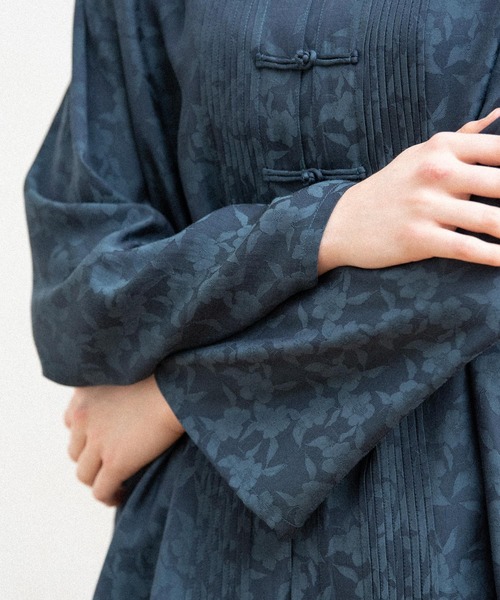 idem（イデム）の「chill out china shirt/ペイズリーサテンチャイナブラウス（シャツ/ブラウス・レディース・ネイビー/ブルー・FREE）」の15枚目の写真