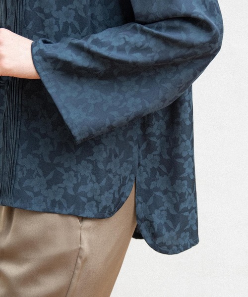 idem（イデム）の「chill out china shirt/ペイズリーサテンチャイナブラウス（シャツ/ブラウス・レディース・ネイビー/ブルー・FREE）」の8枚目の写真