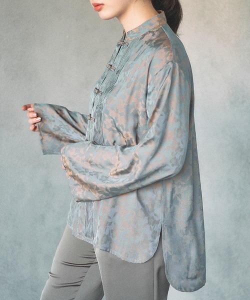 idem（イデム）の「chill out china shirt/ペイズリーサテンチャイナブラウス（シャツ/ブラウス・レディース・ネイビー/ブルー・FREE）」の17枚目の写真