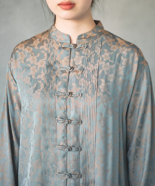 idem（イデム）の「chill out china shirt/ペイズリーサテンチャイナブラウス（シャツ/ブラウス・レディース・ネイビー/ブルー・FREE）」の10枚目の写真