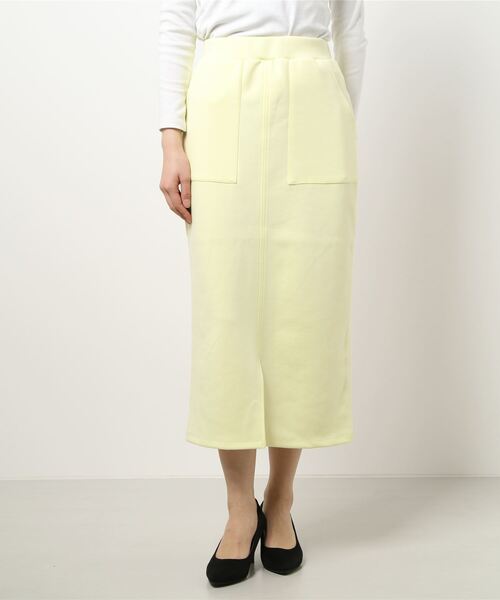 KOBE LETTUCE（コウベレタス）の「ダンボールナロースカート（スカート・レディース・イエロー/ホワイト系その他/ブルー系その他/ライトピンク/グレイッシュベージュ/ブラック/ブラウン系その他/グリーン系その他/ローズ/ホワイト/ライラック/オレンジ系/グリーン系/ライトグレー/ブルー/グリーン系1/プラム・FREE/M/L）」の14枚目の写真