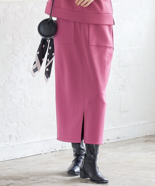 KOBE LETTUCE（コウベレタス）の「ダンボールナロースカート（スカート・レディース・イエロー/ホワイト系その他/ブルー系その他/ライトピンク/グレイッシュベージュ/ブラック/ブラウン系その他/グリーン系その他/ローズ/ホワイト/ライラック/オレンジ系/グリーン系/ライトグレー/ブルー/グリーン系1/プラム・FREE/M/L）」の16枚目の写真