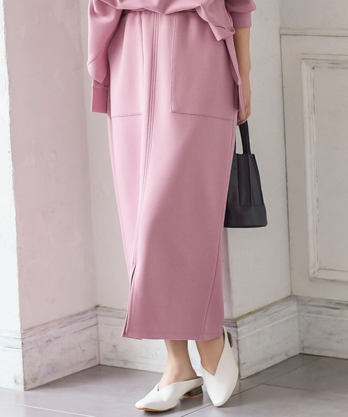 KOBE LETTUCE（コウベレタス）の「ダンボールナロースカート（スカート・レディース・イエロー/ホワイト系その他/ブルー系その他/ライトピンク/グレイッシュベージュ/ブラック/ブラウン系その他/グリーン系その他/ローズ/ホワイト/ライラック/オレンジ系/グリーン系/ライトグレー/ブルー/グリーン系1/プラム・FREE/M/L）」の15枚目の写真