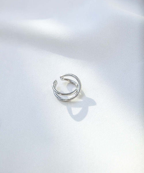 Edit Sheen（エディットシーン）の「プレーンクロスリング2wayイヤーカフ（イヤーカフ・レディース・ゴールド/シルバー・FREE）」の2枚目の写真