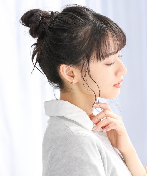 Edit Sheen（エディットシーン）の「プレーンクロスリング2wayイヤーカフ（イヤーカフ・レディース・ゴールド/シルバー・FREE）」の4枚目の写真