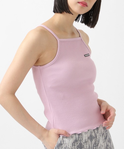 MAGPIEROBIN（マグパイロビン）の「MAGPIE ROBIN／RIBメローキャミ 2942088（キャミソール・レディース・ライトブルー/ブラック/ライトイエロー/スモークピンク・FREE）」の4枚目の写真