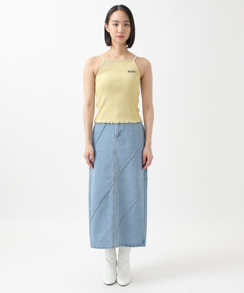 MAGPIEROBIN（マグパイロビン）の「MAGPIE ROBIN／RIBメローキャミ 2942088（キャミソール・レディース・ライトブルー/ブラック/ライトイエロー/スモークピンク・FREE）」の22枚目の写真