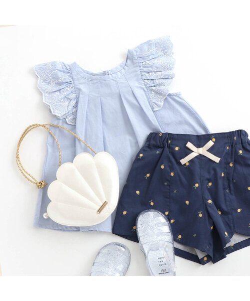 apres les cours（アプレレクール）の「アクアリウムチュニック（チュニック・キッズ・サックスブルー/オレンジ・90/100/110/120/80/130/140）」の16枚目の写真