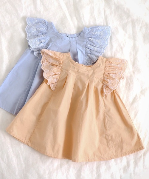 apres les cours（アプレレクール）の「アクアリウムチュニック（チュニック・キッズ・サックスブルー/オレンジ・90/100/110/120/80/130/140）」の2枚目の写真