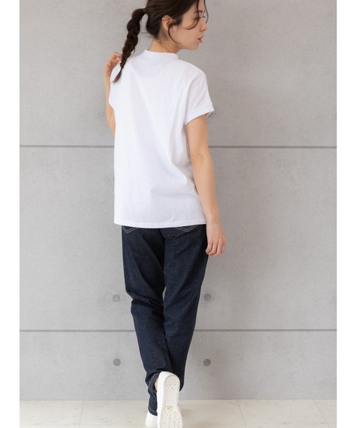 PREFERIR（プレフェリール）の「モックネック フレンチスリーブ 美人映え tシャツ 綿100% コットン（Tシャツ/カットソー・レディース・ホワイト/モカ/チャコールグレー/ブラック・MEDIUM/SMALL/LARGE）」の10枚目の写真