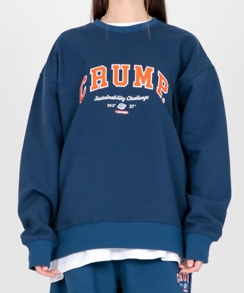 crump(クランプ)の「【crump 】クラシックスウェットシャツ(パーカー・レディース・ブラック/ネイビー・MEDIUM/LARGE)」の1枚目の写真