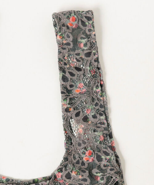 Ray BEAMS（レイビームス）の「HEY！Mrs ROSE × Ray BEAMS / 別注 ミニ レース プリント バッグ（トートバッグ・レディース・チャコールグレー/マスタード・ONE SIZE）」の3枚目の写真