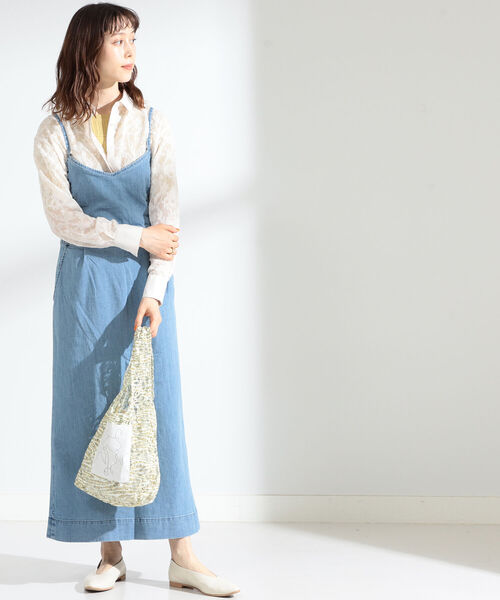 Ray BEAMS（レイビームス）の「HEY！Mrs ROSE × Ray BEAMS / 別注 ミニ レース プリント バッグ（トートバッグ・レディース・チャコールグレー/マスタード・ONE SIZE）」の12枚目の写真