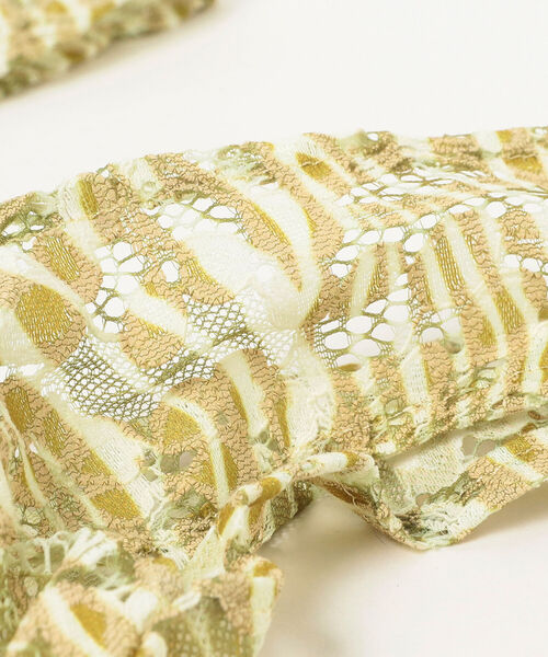 Ray BEAMS（レイビームス）の「HEY！Mrs ROSE × Ray BEAMS / 別注 ミニ レース プリント バッグ（トートバッグ・レディース・チャコールグレー/マスタード・ONE SIZE）」の14枚目の写真