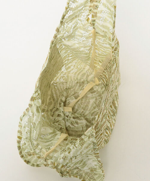 Ray BEAMS（レイビームス）の「HEY！Mrs ROSE × Ray BEAMS / 別注 ミニ レース プリント バッグ（トートバッグ・レディース・チャコールグレー/マスタード・ONE SIZE）」の15枚目の写真