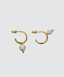 MIX-MATCH PEARL HOOP EARRING