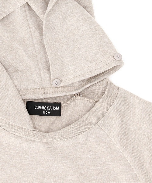 COMME CA ISM(コムサイズム)の「フード付き 半袖パーカ(パーカー・キッズ・ベージュ・110cm/130cm/120cm)」の2枚目の写真