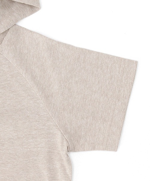 COMME CA ISM(コムサイズム)の「フード付き 半袖パーカ(パーカー・キッズ・ベージュ・110cm/130cm/120cm)」の4枚目の写真