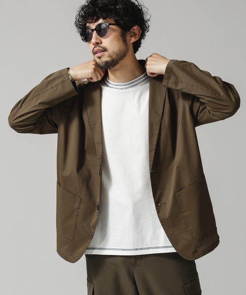 NANO universe（ナノユニバース）の「DotAir×Primeflexライトウェイトジャケット(セットアップ対応)（テーラードジャケット・メンズ・ブラック/ネイビー/カーキ・マルチサイズ）」の14枚目の写真