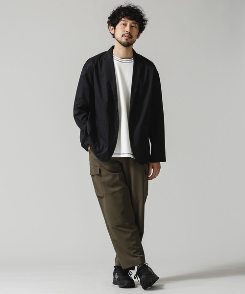 NANO universe（ナノユニバース）の「DotAir×Primeflexライトウェイトジャケット(セットアップ対応)（テーラードジャケット・メンズ・ブラック/ネイビー/カーキ・マルチサイズ）」の16枚目の写真