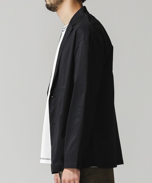 NANO universe（ナノユニバース）の「DotAir×Primeflexライトウェイトジャケット(セットアップ対応)（テーラードジャケット・メンズ・ブラック/ネイビー/カーキ・マルチサイズ）」の4枚目の写真