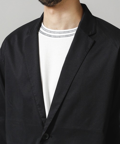 NANO universe（ナノユニバース）の「DotAir×Primeflexライトウェイトジャケット(セットアップ対応)（テーラードジャケット・メンズ・ブラック/ネイビー/カーキ・マルチサイズ）」の6枚目の写真