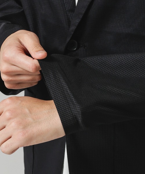 NANO universe（ナノユニバース）の「DotAir×Primeflexライトウェイトジャケット(セットアップ対応)（テーラードジャケット・メンズ・ブラック/ネイビー/カーキ・マルチサイズ）」の7枚目の写真