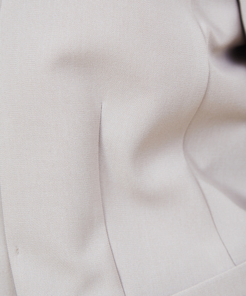 abahouse mavie（アバハウスマヴィ）の「【追加生産】【セットアップ対応】ecru ストレッチノーカラ－ジャケット（ノーカラージャケット・レディース・ネイビー/ブラック/グレイッシュベージュ・38/36）」の15枚目の写真