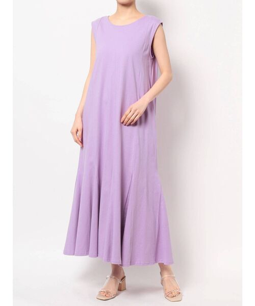 LAGUNAMOON（ラグナムーン）の「コットンマチフレアーマキシワンピース（ワンピース・レディース・チャコールグレー/ベビーピンク/パープル・FREE）」の11枚目の写真