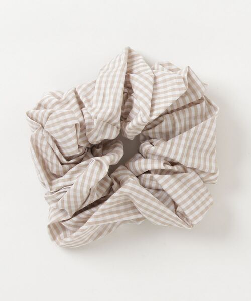 WC（ダブル シー）の「ギンガムチェックシュシュ（ヘアゴム・レディース・ブラック/ベージュ・FREE）」の4枚目の写真