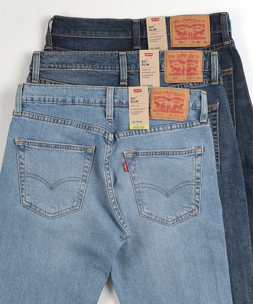 Levi's（リーバイス）の「【Levi’s/リーバイス】511 スリムストレート  5ポケットジーンズ（デニムパンツ・メンズ・ダークインディゴブルー/ライトインディゴブルー/ブルー系その他・30inch/34inch/36inch/29inch/33inch/32inch/31inch/28inch）」の2枚目の写真