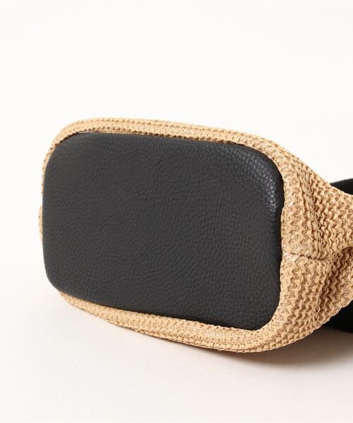 BLUEEAST(ブルーイースト)の「ミニトートかごバッグ(かごバッグ・レディース・ブラック/ホワイト・FREE)」の4枚目の写真