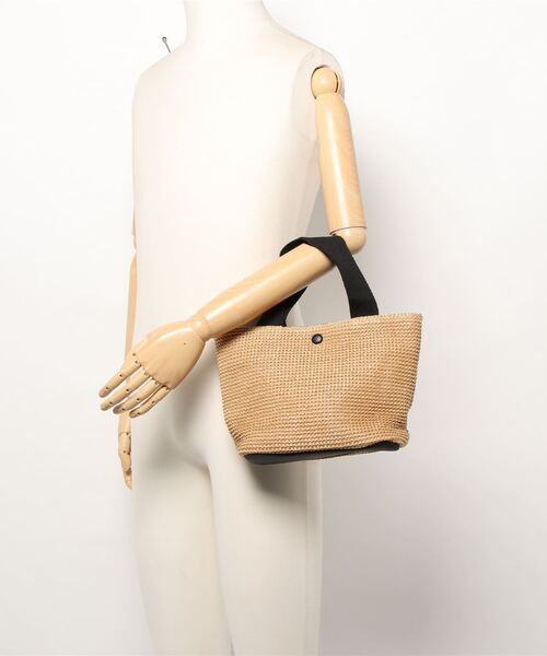 BLUEEAST(ブルーイースト)の「ミニトートかごバッグ(かごバッグ・レディース・ブラック/ホワイト・FREE)」の6枚目の写真