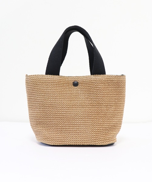 BLUEEAST(ブルーイースト)の「ミニトートかごバッグ(かごバッグ・レディース・ブラック/ホワイト・FREE)」の8枚目の写真