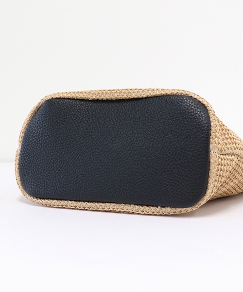 BLUEEAST(ブルーイースト)の「ミニトートかごバッグ(かごバッグ・レディース・ブラック/ホワイト・FREE)」の11枚目の写真