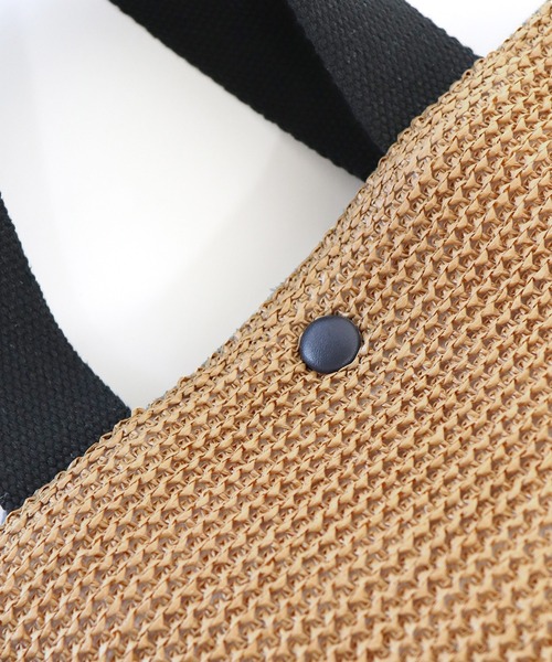 BLUEEAST(ブルーイースト)の「ミニトートかごバッグ(かごバッグ・レディース・ブラック/ホワイト・FREE)」の13枚目の写真