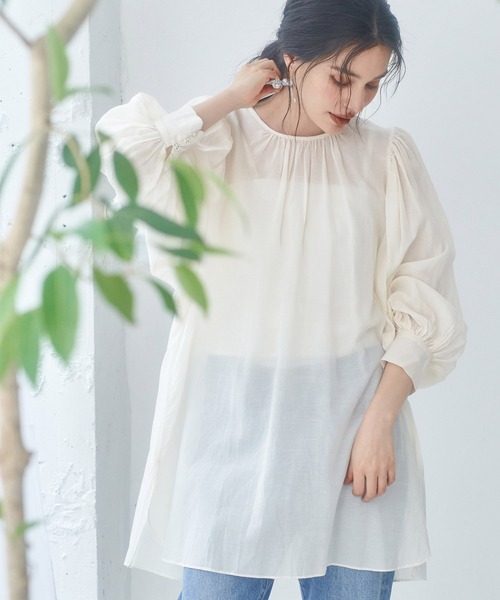 【セール】【emur】スクープパフブラウス（シャツ/ブラウス）｜ROPE' PICNIC（ロペピクニック） pattayablatt.com